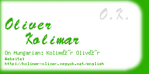 oliver kolimar business card